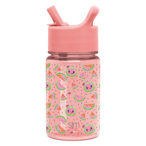 Summit Kids Plastic Water Bottle with Straw Lid